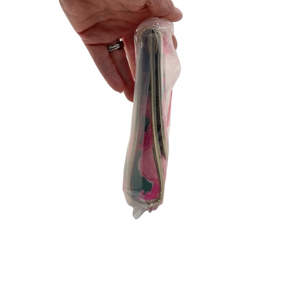 NWT Lilly Pulitzer “Hibis Kiss” Envelope Pouch Clutch Purse OS Pink/Green - Picture 6 of 9